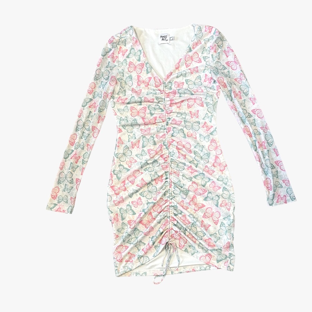 Princess Polly Katherine Butterfly Long-sleeves Dress Size 12 - Picture 3 of 7